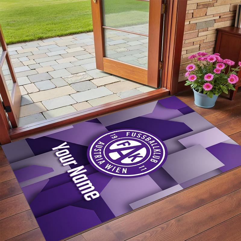 Crystal Velvet Rug Custom Name Text, Soft Non Slip Floor Mat Home DecorAustria Wien FC