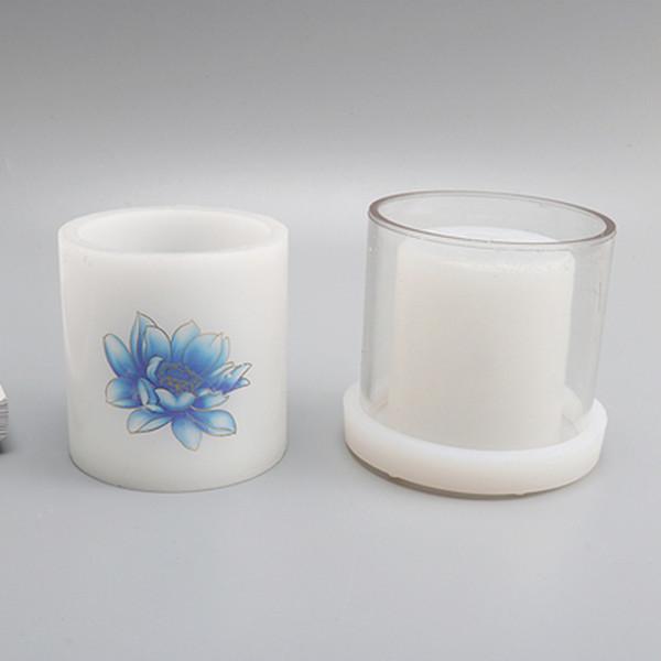 

Форма для чашки для свічок внутрішнього згоряння Порожнистий тримач для свічок Форма для ароматизованих свічок своїми руками 7.5x7.5cm