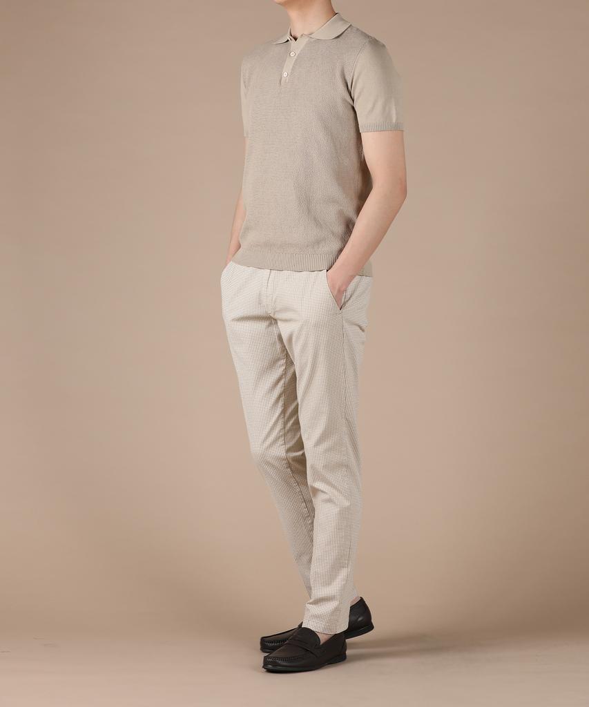 PANICALE Beige Elastic Cotton Pants
