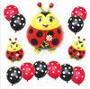 Bee Aluminum Film Balloon Yellow Polka Dot Black Polka Dot Package Ladybug Birthday Party Decoration Wedding Balloon