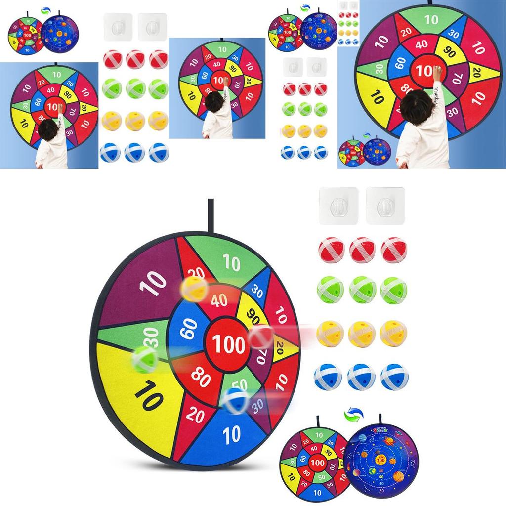 Large Double-sided Target For Cross-border Children's Dartboard Set Indoor Parent-child Game Toy With Sticky Balls