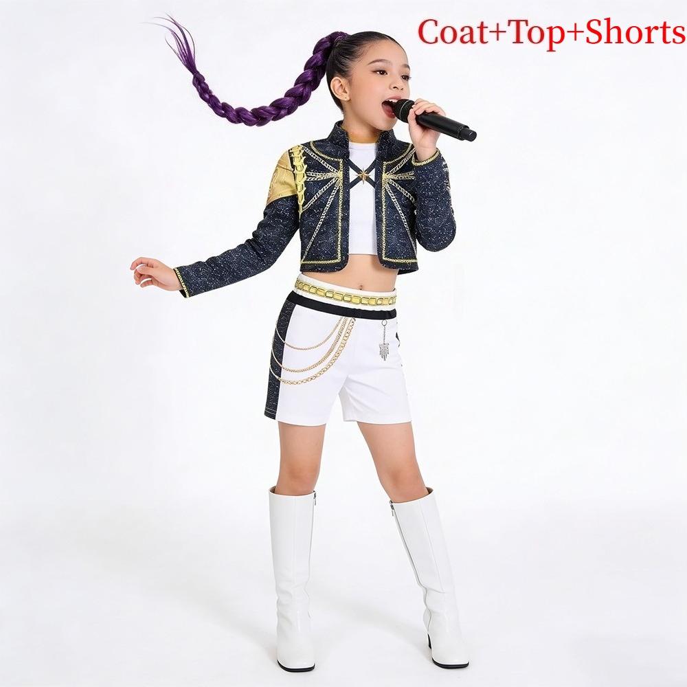 KPop Film Dämonenjäger Gleicher Stil Mädchenkleidung Kinder Halloween Cosplay Party Zoey Rumi Mira Kostüm Neu
