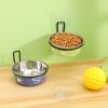 2Pcs Hanging Stainless Steel Cat Food Bowls Wall Mounted Raised Pet Bowls Elevated Feeding Station for Cats Cat Food Bowl