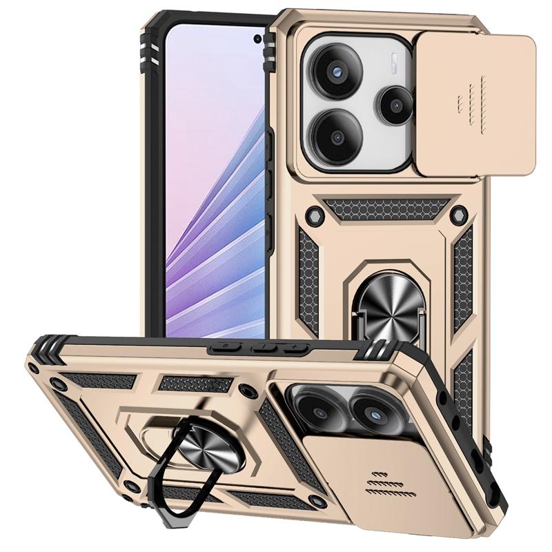 For Xiaomi Redmi Note 14 4G Case Ring Holder Armor Shockproof Coque For Redmy Note14 Note 14 Lens Protect Cover