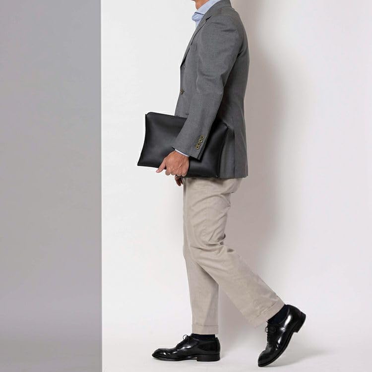 Offizieller Baseballhandschuh ohne Zwickel Umhängetasche Echtes Leder B5 Horizontal Sacoche Clutch Tasche Tasche PC 13 Zoll Klein Crossbody SA132 Schwarz [Tryon]