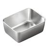 Reusable Stainless Steel Food Tray Smooth Rectangular Kitchen Container for Prep Storage Serving and Dining Use