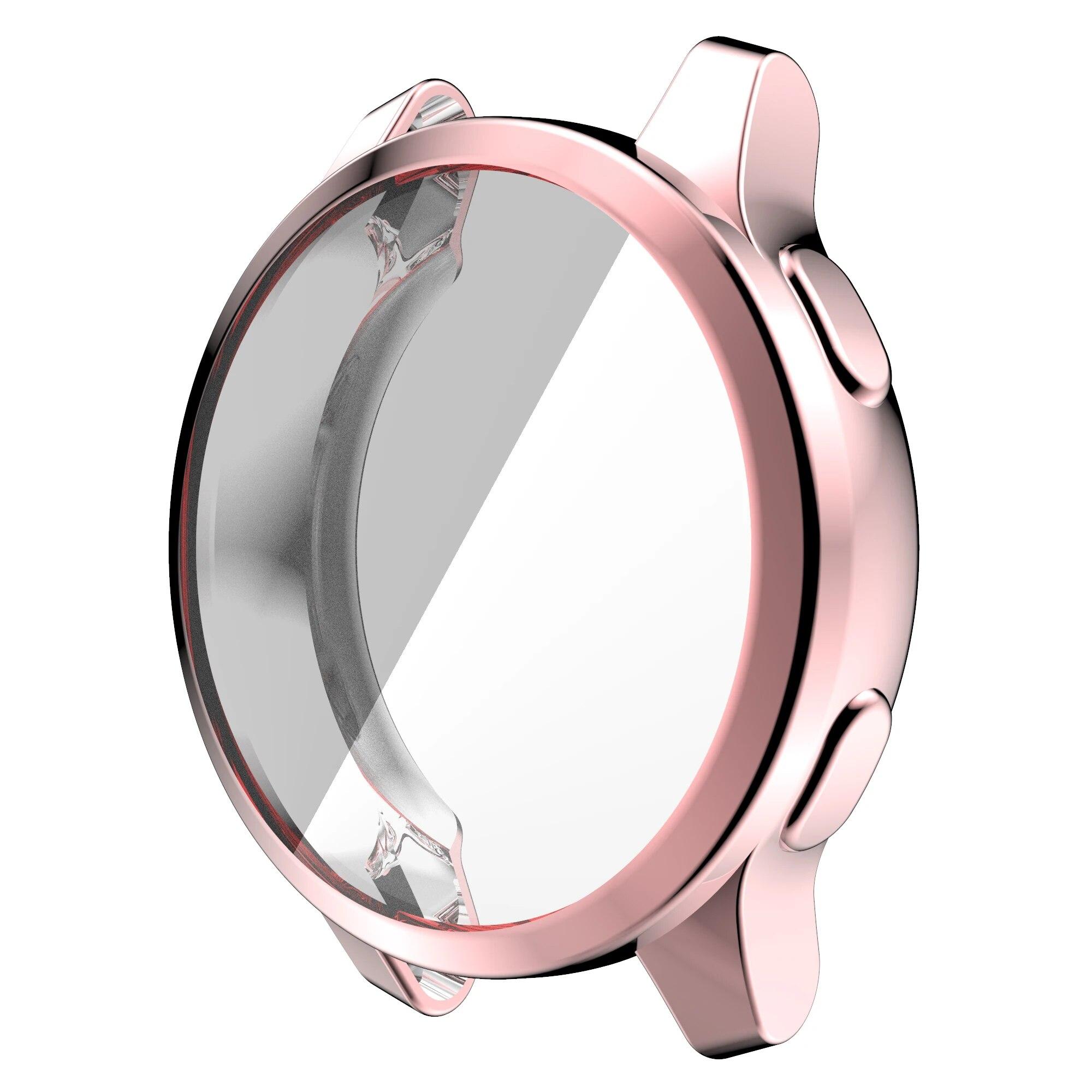 

Защитный чехол для умных часов Garmin Venu 2/2S, защитная рамка из ТПУ с покрытием для Garmin Vivoactive 4S/4, аксессуары-бампер Garmin Vivoactive 4 розовый