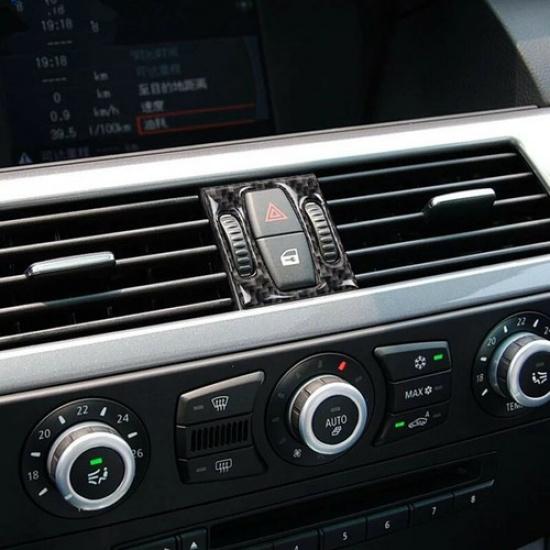Декоративные наклейки на воздуховоды из углеродного волокна для BMW E60 5 серии 04-10