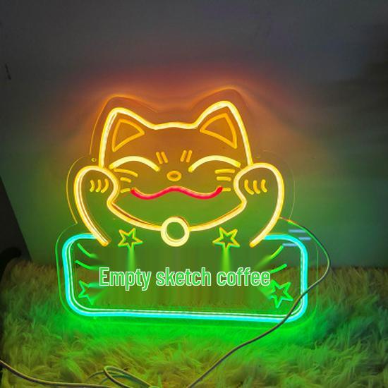 Creative Coffee Neon LED Lamp - Luminous Teacup Sign for Bar and Cafe Decor