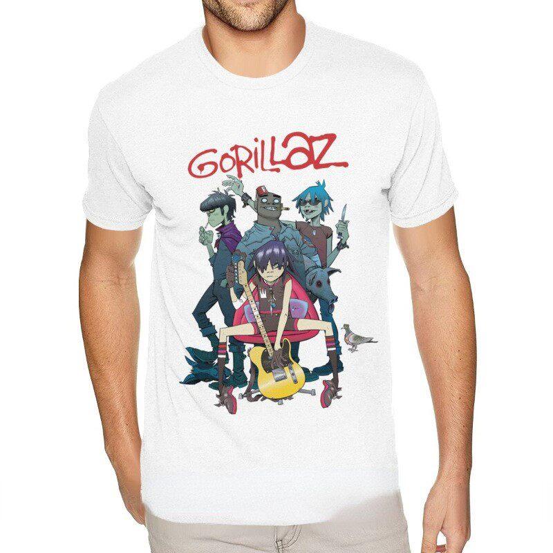2026 Harajuku Anime Shirt Gorillaz Adult Great Quality Tshirt Graphic Tshirt Highend Luxury Unisex Style Both Of Unisex And Unisex