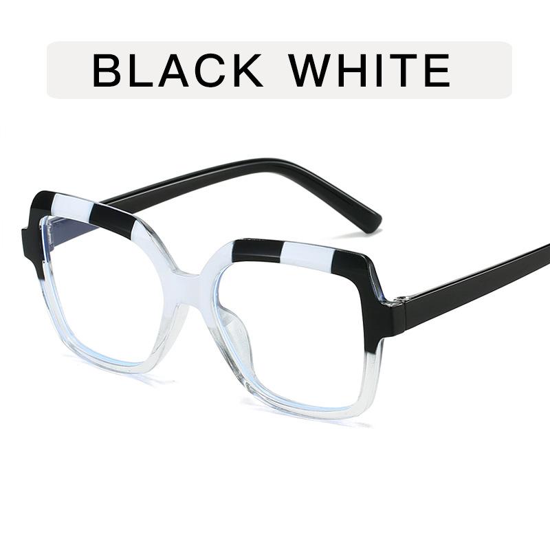 Color Blocking Glasses Pc Glasses Plain Glass Spectacles 14.8 * 4.6cm Anti Blue Light Glasses For Adults Men Everyday