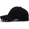 Trendy Sun Hat for Women Baseball Hat with A Ring Embroidered M Letter and Iron Ring for Men