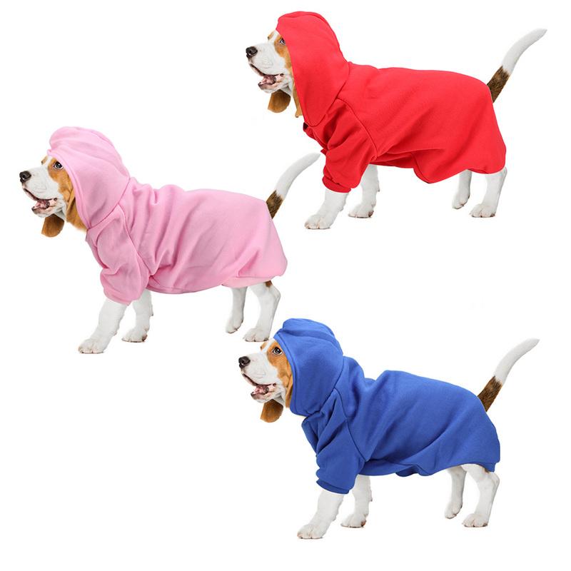 Dog Clothes Pet Sweatshirt Cute Polyester Pet Winter Warm Hoodie Sweatshirt Clothes Coat for Dogs Puppy Cats Dog Sweatshirt