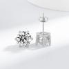 5-9MM Moissanite Earring 925 Silver Plated with White Gold Stud Earrings For Women Jewelry