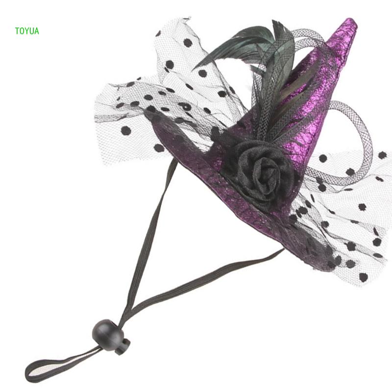 Cosplay Pet Dogs Witch Hat Fashion Pet Halloween Parties Travel Hat for Pet NM
