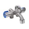 One In Three Out Stainless Steel Faucet with Washing Machine Outlet Anti-Leakage Three Way Water Tap Easy Installation
