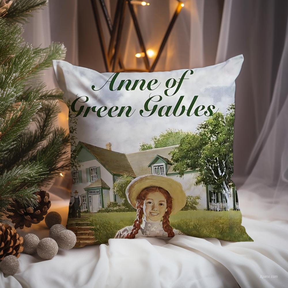 Books Anne of Green Gables Cushion Cover Premium Comfort Reversible Pillow Cove -Two in One Design for Any Room & Car Interior