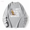 MeerkaT T-shirt Amante della Fauna Selvatica Animale Natura Selvaggia Zoologia manica lunga o corta vintage Lavato Alla Moda Casual abbigliamento designer