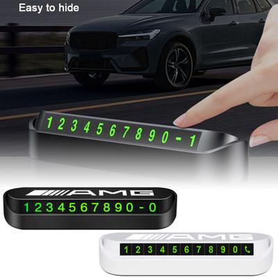 Car Styling Temporary Parking Card Phone Number Card Plate Telephone Number For Mercedes Benz AMG W205 W204 W203 W211 GLC GLE CLA W212 W213 W201 W124