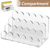 3-Fächer Acryl-Aktenhalter Klarer Briefsortierer Schreibtisch-Organizer Vertikaler Brief-Dokumenten-Teilerhalter Büro-Aufbewahrungsregal