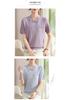 Chic Knitted Short Sleeve Summer Top for Women - Age-Defying Fashion for Middle-Aged and Elderly