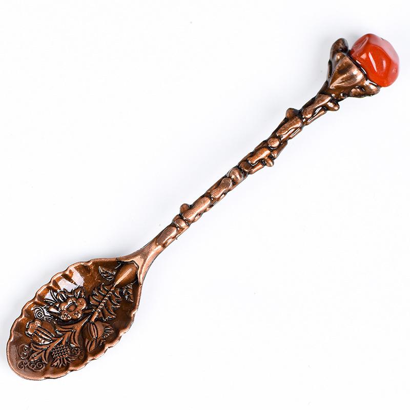 

Natural Crystal Tumbled Stone Spoon Magic Energy Divination Gift Home Decor Graduation Gift A10