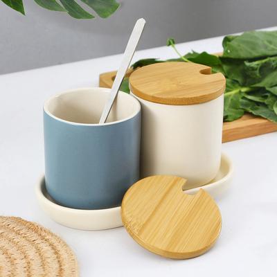 Bamboo Cup Lid with Spoon Holes Wooden Cup Cover for Containers