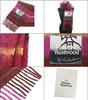 Vivienne Westwood Apparel 8103014F W00ZJ Purple Tartan Check Logo Patch Fringe Scarf (Scarf) Women's [Brand] [Used]