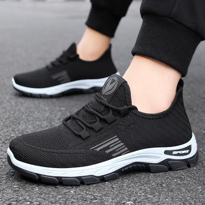 Shoes Men's Sports Shoes Soft Sole Comfortable Running Shoes Breathable Fly-woven Mesh Shoes Fashion Versatile Men's Single Shoes