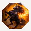 Mythical Beast, Fiery Horse- Automatic umbrella, Four Seasons Portable Folding Umbrella, Suitable for Men and Women, Travel, Daily Compact U