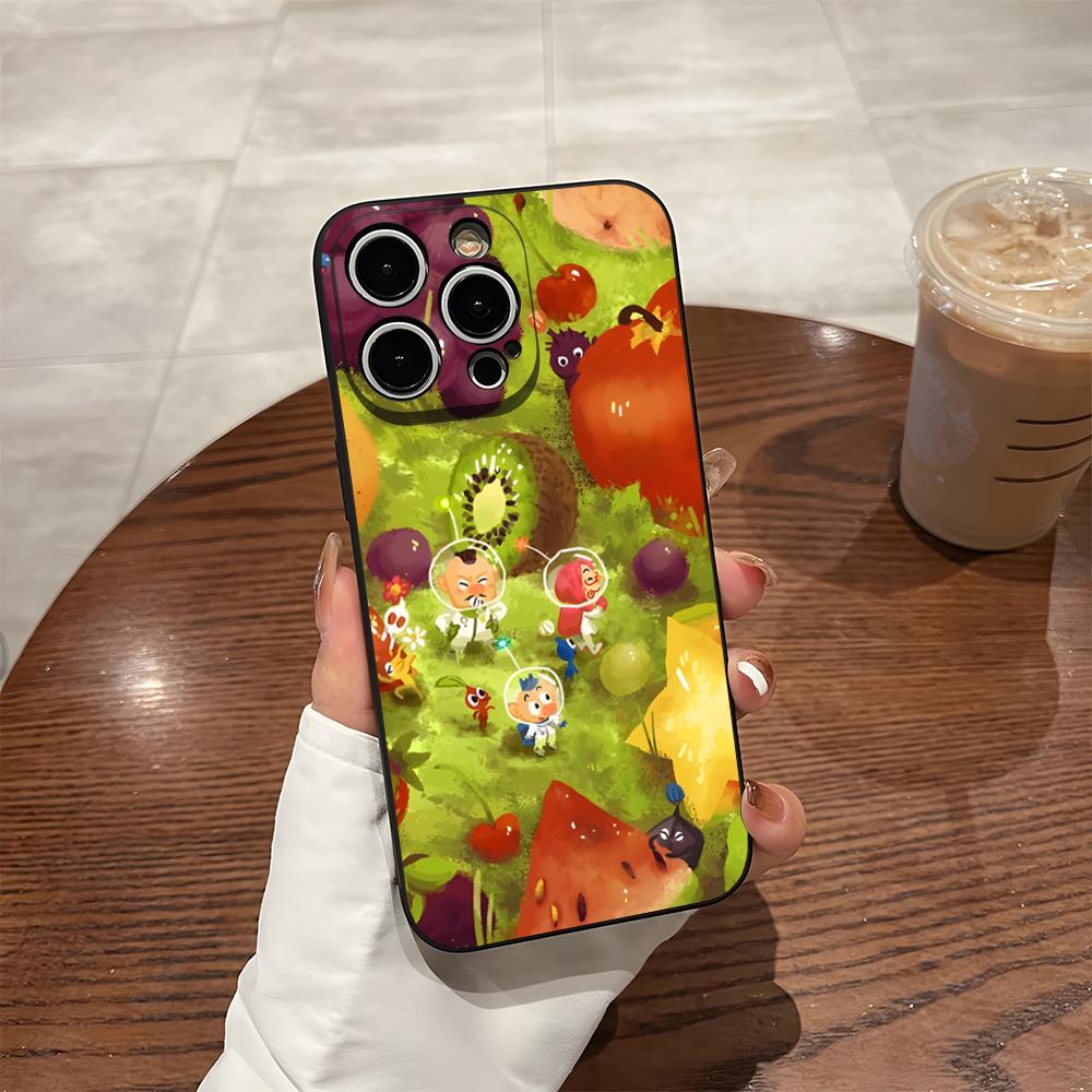Cartoon PIKMIN 4 Phone Case For 15 Pro Max Iphone 14 16 Pro Max 12 15 Plus 13 Pro 11 Xr X Xs Silicone Back Cover