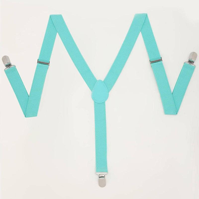 

Ремешки для выступлений, Мужские и Женские Взрослые Однотонные Эластичные Подтяжки с Зажимами, Эластичные Подтяжки тил синий