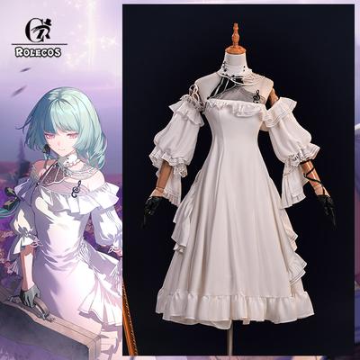Game Wuthering Waves Phrolova Cosplay Costume Elegant White Phrolova Women Sexy Dress Halloween Party Outfit