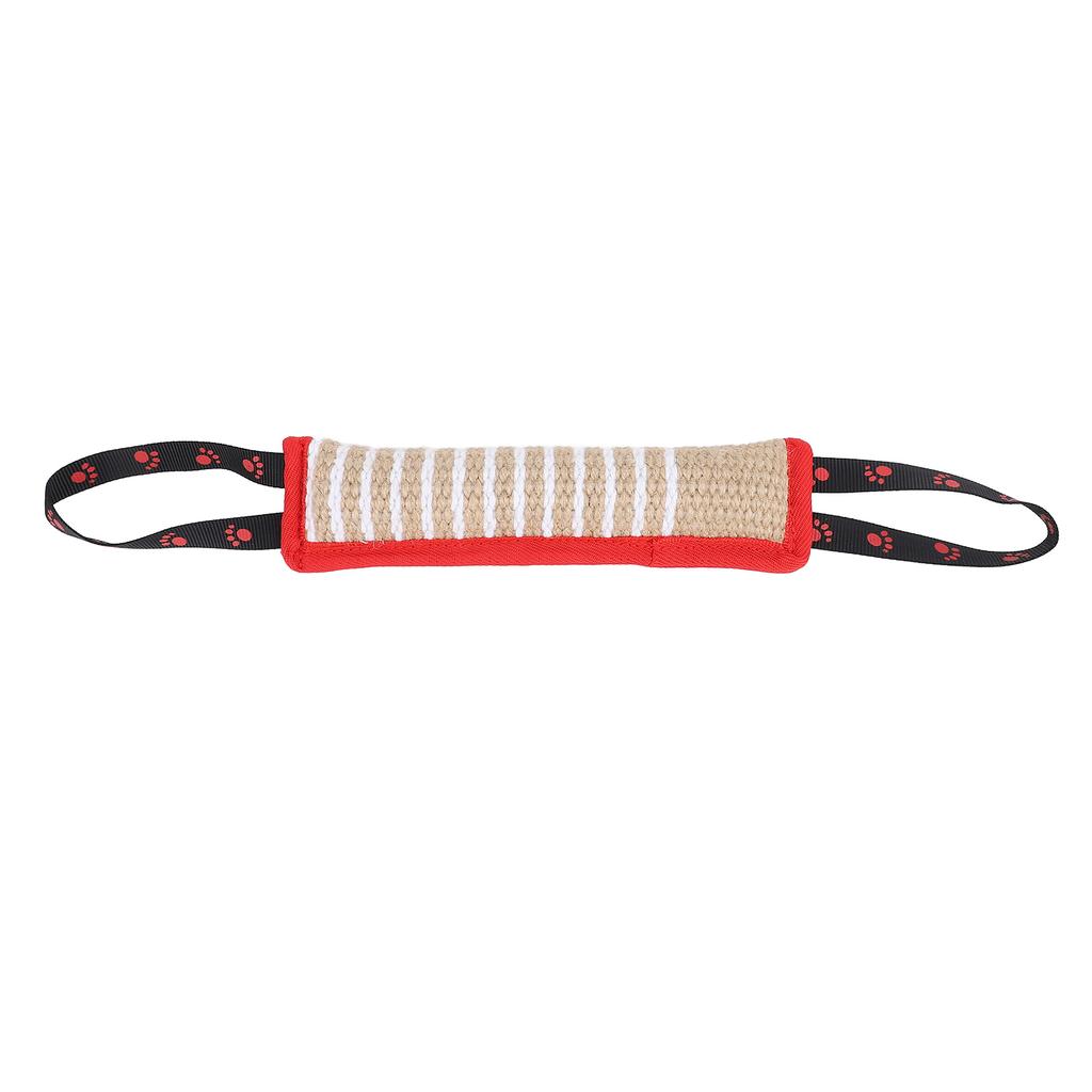 Dog Bite Pillow Tear Resistant Interactive Portable Puppy Training Jute Tug Toy with Strong Handles