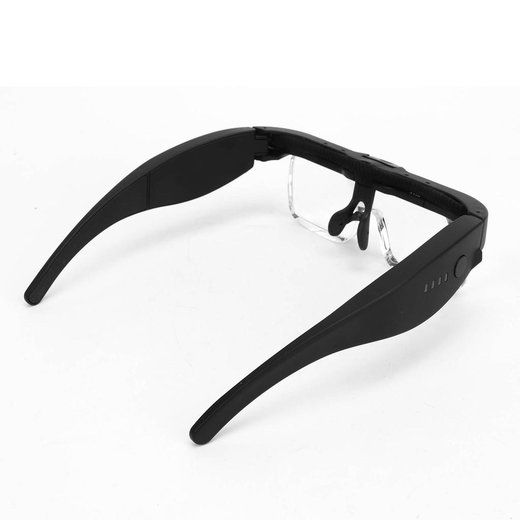 Kopfmontierte Vergrößerungsbrille mit 5 Linsen, 3 LED-Leuchten, 2-fach einstellbarer Helligkeit, Stirnband-Vergrößerungsglas, 3,7V