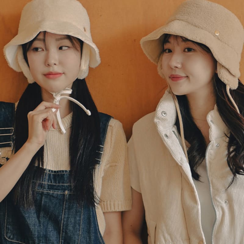 ULUK Kreisverzierter Fleece Goldener Ohrenschützer Mützenhut (3 Farben)