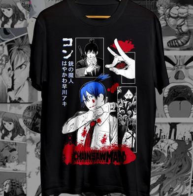 Chainsaw Man Aki Hayakawa New T-shirt Power,makima,a  Nime,denji Graphic Tee