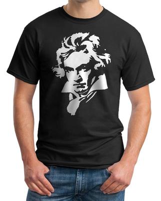 T-shirt 100% Cotone BEETHOVEN Magliette da Uomo Top - Ludwig van Beethoven - Compositore di Musica Classica - Magliette da Uomo