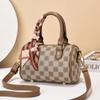 Trendy New Women's Bag Fashion Boston Pillow Bag Textured Versatile Flower Handbag Generation