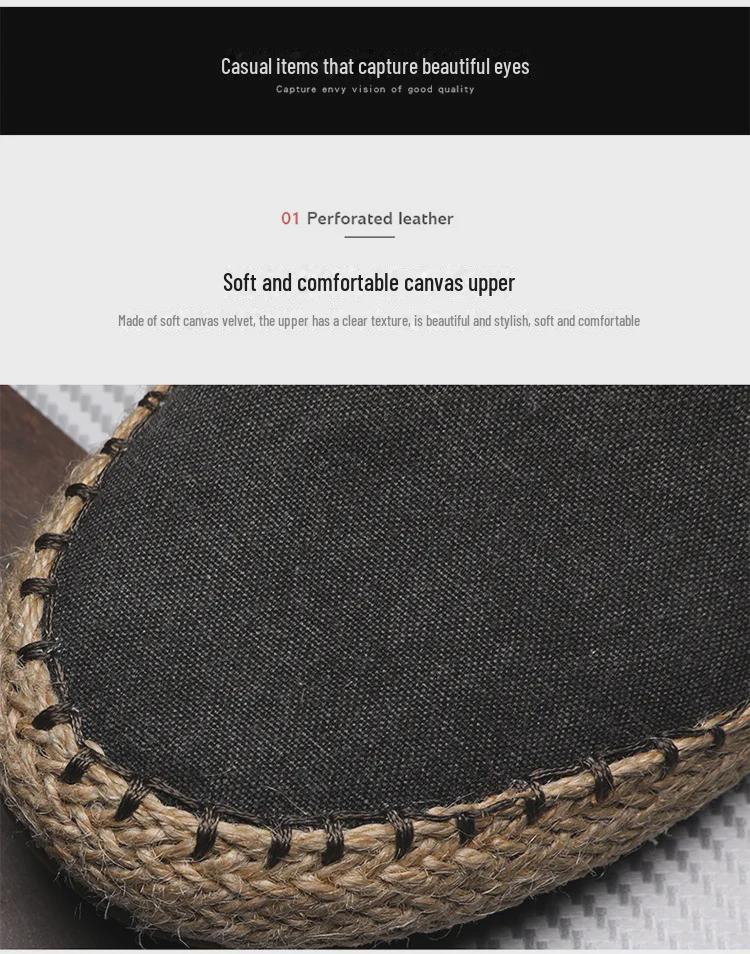 Pantofi casual de vară pentru bărbați, stil chinezesc, din in, slip-on