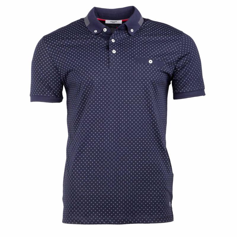 

Рубашка-поло с принтом из хлопка с короткими рукавами для мужчин JACK & JONES