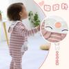 Baby Nest Baby Long Sleeve Coverall Romper for Cute Kigurumi Sizes Clothes, Open-Front Girls, Style, Cotton, Pink, 6-9M