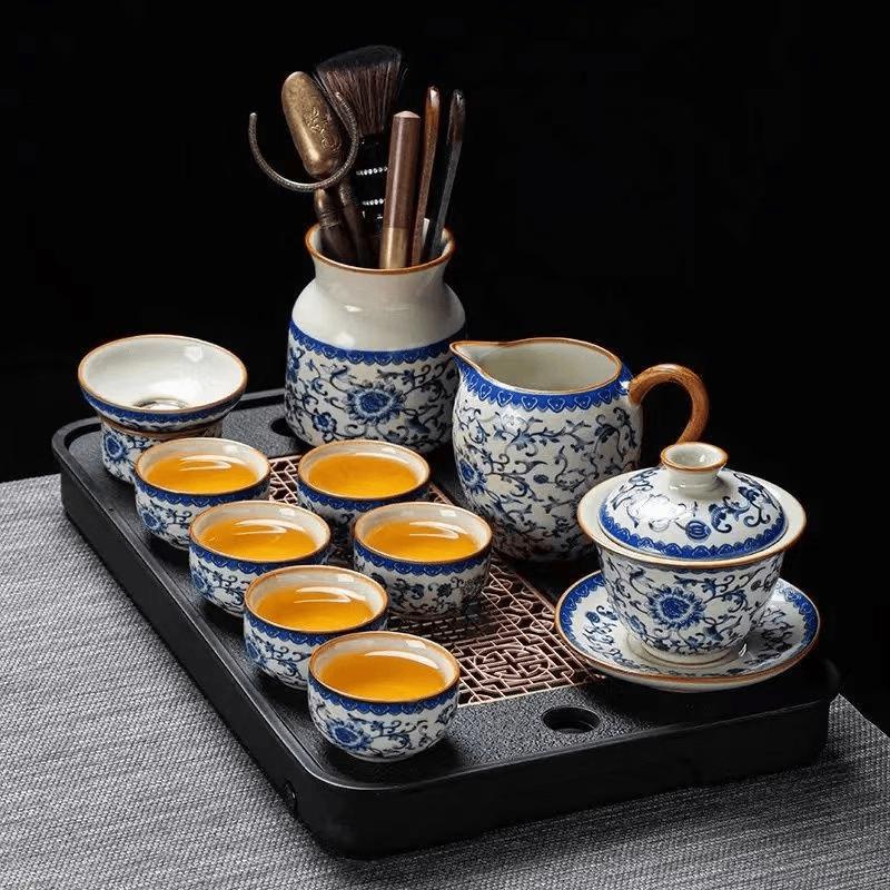 Chaxun Ceramic Gaiwan Tea Set