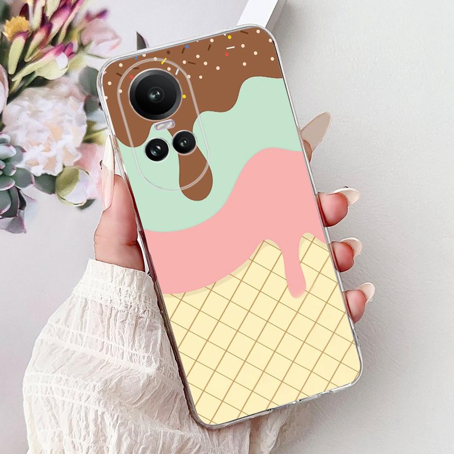 For Oppo Reno 10 5G Case CPH2531 Luxury Fashion Painted Cover Soft Slim Phone Case For Oppo Reno 10 Pro Plus Reno10 Pro+ 5G Bags