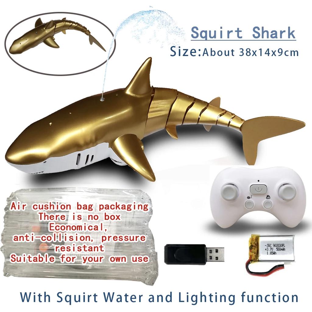 Creative Remote Control Fish Shark Electric 2.4G Radio Rc Animal Robot Educational Water Bath Toy for Boy Kid Children Submarine