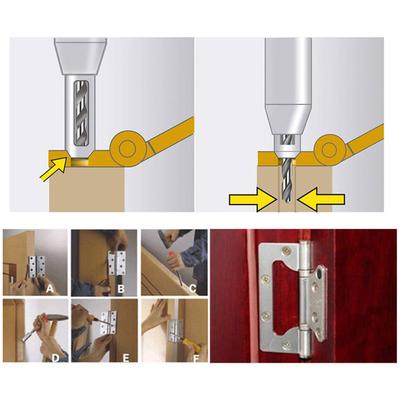16Pcs Self Centering Drill Bit Set with 1 Hex Key for Woodworking Window Door Hinges 16Pcs Replacement Drill Bits