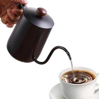 600ml Kaffe Handbryggkanna Uppvärmd lång pipkittel rostfritt stål kaffe droppkaffe Kittel För Hem Camping Och Resebruk