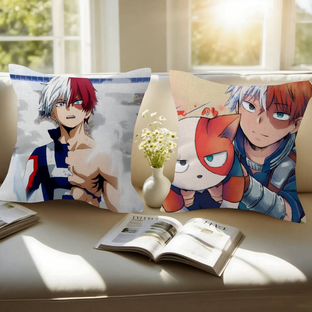Anime M-My H-Hero Academia Shoto Todoroki  Cushion Cover Inches Farmhouse Decor Home Throw Pillow Covers for Couch Decorations