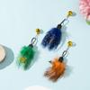 Accessoires Jouet Interactif Plume pour Chat Faux Jouet avec Clochette Rechange Recharge Entraînement Jouets pour Chaton