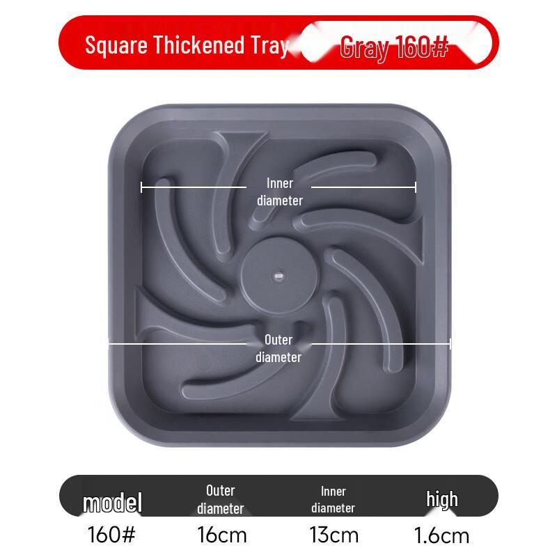 KEYSHEEL Square Plastic Plant Pot Trays